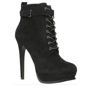 Aldo Panzano Platform Bootie - Black Suede